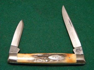 Case XX Stainless USA 5233 SSP 4 Dot (1976) Stag 2 Blade Pen Knife