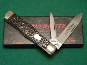 Winchester Trademark USA 1987 Bone 2921 Coffin Pattern Knife - NIB