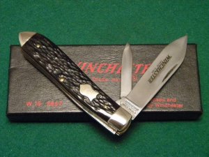 Winchester Trademark USA 1987 Bone 2857 Torpedo Jack Knife - NIB