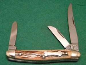 Fight'n Rooster Stainless Frank Buster Celebrated Cutlery Germany Stag Stockman Knife