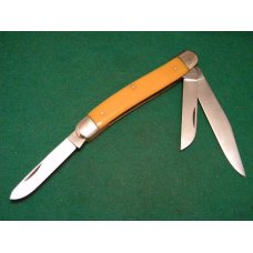 German Eye Solingen Germany 3 Eye Big Yellow Stockman Knife German Eye Solingen Germany 3 Eye Big Yellow Stockman Knife