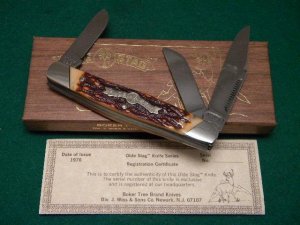 Boker USA Tree Brand 1976 Olde Stag 70485 Delrin Stockman Knife - NIB