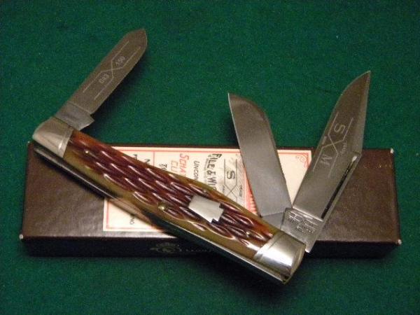 Schatt & Morgan Titusville PA. 1991 Bone 043150 Railsplitter Stockman Knife - NIB Schatt & Morgan Titusville PA. 1991 Bone 043150 Railsplitter Stockman Knife - NIB