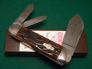 Schatt & Morgan Titusville PA. 2006 Bone 043213 File & Wire Sunfish Whittler Knife - NIB