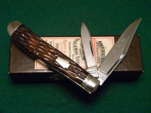 Schatt & Morgan Titusville PA. 1991 Bone 042151 Mini Trapper Knife - NIB
