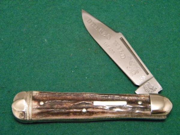Fight'n Rooster Frank Buster Cutlery Co. Germany Stag Deuces Wild Knife