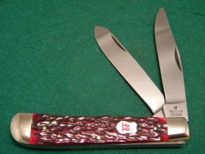 Kissing Crane Robi Klass Solingen Germany KC 19 Red Bone Trapper Knife
