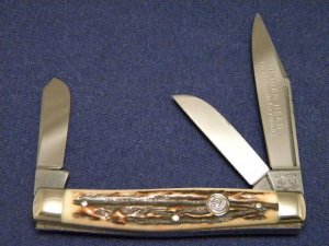 C. Risner Indian Head Solingen Germany Stag Stockman Knife