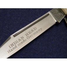 C. Risner Indian Head Solingen Germany Bone Stockman Knife C. Risner Indian Head Solingen Germany Bone Stockman Knife