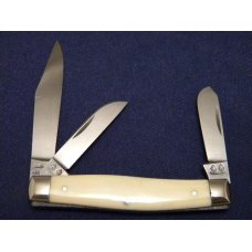 C. Risner Indian Head Solingen Germany Imitation Ivory Stockman Knife C. Risner Indian Head Solingen Germany Imitation Ivory Stockman Knife