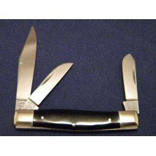 Fight'n Rooster Frank Buster Celebrated Cutlery Germany Black Ace In The Hole Stockman Knife c.1984 Fight'n Rooster Frank Buster Celebrated Cutlery Germany Black Ace In The Hole Stockman Knife c.1984