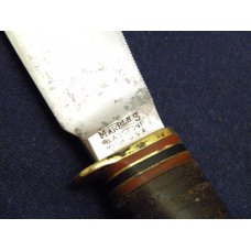 Vintage Marbles Gladstone Mich. USA Stacked Leather Sheath Knife WWII Era Vintage Marbles Gladstone Mich. USA Stacked Leather Sheath Knife WWII Era
