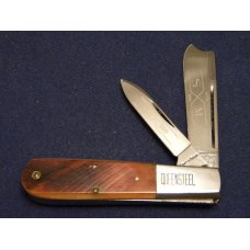 Schatt & Morgan Titusville PA. 1991 Bone 042369 One Arm Razor Barlow Knife - NIB