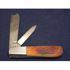 Schatt & Morgan Titusville PA. 1991 Bone 042369 One Arm Razor Barlow Knife - NIB
