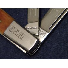 Schatt & Morgan Titusville PA. 1991 Bone 042369 One Arm Razor Barlow Knife - NIB