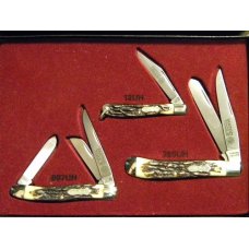 Schrade + USA Uncle Henry 1996 Matco Tools Knife Set Staglon 897UH, 12UH, & 285UH - NIB Schrade + USA Uncle Henry 1996 Matco Tools Knife Set Staglon 897UH, 12UH, & 285UH - NIB