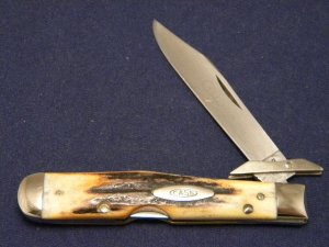 Case XX Stainless USA 4 Dot (1976) Stag 5111 1/2L SSP Razor Edge Cheetah Knife