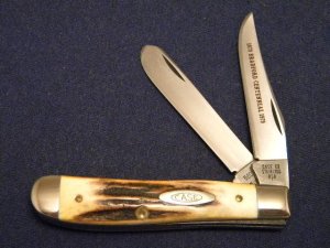 Case XX Stainless USA 1 Dot (1979) Bradford Centennial Stag 5207 SP SSP Mini Trapper Knife