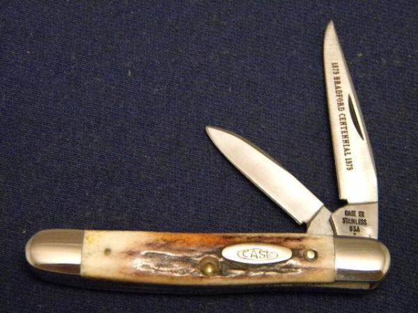 Case XX Stainless USA 1 Dot (1979) Bradford Centennial Stag 52027 SSP Little Stockman Knife Case XX Stainless USA 1 Dot (1979) Bradford Centennial Stag 52027 SSP Little Stockman Knife
