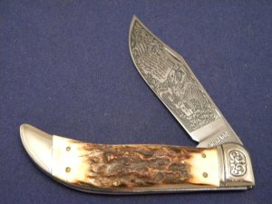 Schrade 1976 Thirteen Colonies Stag Clasp Knife
