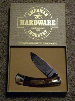 Boker Solingen Germany 1979 LTD. Wood Hardware Commemorative Folding Lockback Knife - NIB