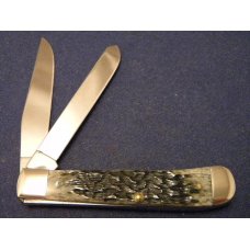 Case XX SS USA 2003 Bone 6254 Dale Earnhardt Trapper Knife Case XX SS USA 2003 Bone 6254 Dale Earnhardt Trapper Knife