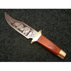 NRA Bowie Knife (Schrade Made) Wood 1776-1976 Bicentennial Aurum Etch - NIB NRA Bowie Knife (Schrade Made) Wood 1776-1976 Bicentennial Aurum Etch - NIB
