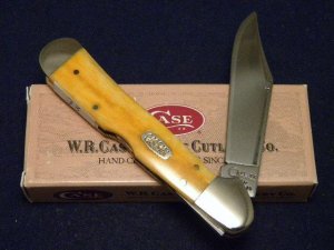 Case XX USA 1998 Smooth Persimmon Bone 61549L SS Copperlock Knife - SFO - NIB
