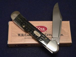 Case XX USA 1998 Black Corn Cob Jigged Bone 61549L SS Copperlock Knife - SFO - NIB