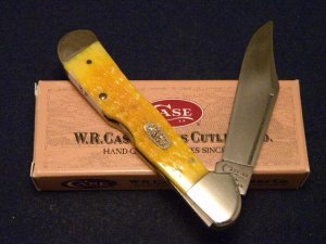 Case XX USA 1998 Yellow Rogers Bone 61549L SS Copperlock Knife - SFO - NIB