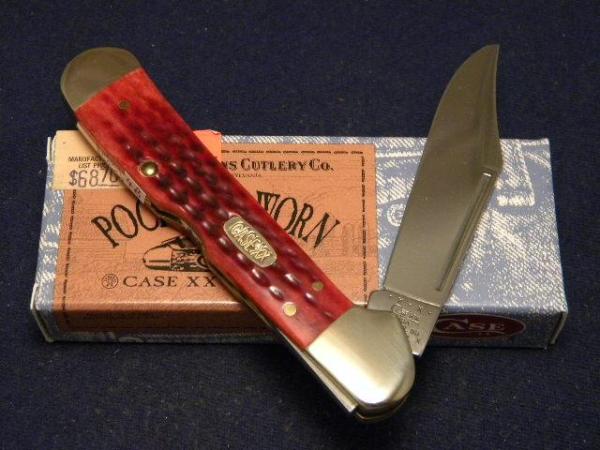 Case XX USA 2000 Pocket Worn Red Bone 61549L SS Copperlock Knife - NIB