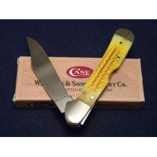 Case XX USA 1999 Snake Skin Burnt Lite Yellow Bone 61549L SS Copperlock Knife - SFO - NIB