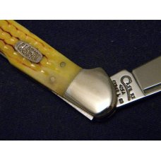Case XX USA 1999 Snake Skin Burnt Lite Yellow Bone 61549L SS Copperlock Knife - SFO - NIB