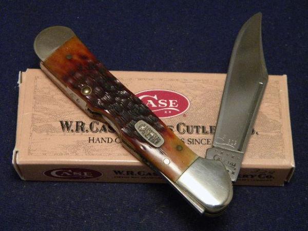 Case XX USA 2000 Brown Chestnut Bone 61549L SS Copperlock Knife - Part of the Case Millennium Set 