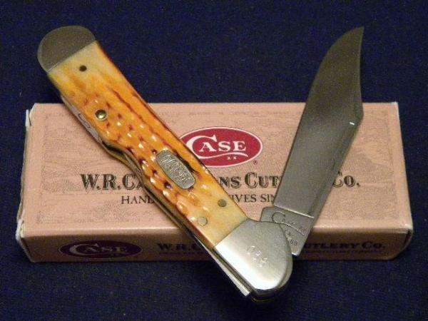 Case XX USA 1998 Pig Skin Orange Bone 61549L SS Copperlock Knife - SFO - NIB Case XX USA 1998 Pig Skin Orange Bone 61549L SS Copperlock Knife - SFO - NIB