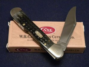Case XX USA 1998 Black Corn Cob Jigged Bone 61549L SS Copperlock Knife - SFO - NIB