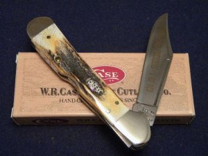 Case XX USA 1999 Genuine Stag 51549L SS Pearl Premier Copperlock Knife - SFO - NIB