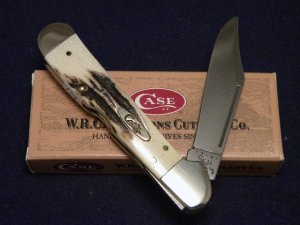 Case XX USA 2000 Genuine Vintage Stag 51549L SS Copperlock Knife 01-01-00 Shield - SFO - NIB