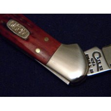 Case XX USA 1999 Pocket Worn Red Bone 61549L SS Copperlock Knife 12-31-99 Shield - SFO - NIB