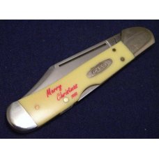 Case XX USA 1998 Yellow Composition 31549L CV Copperlock Knife Merry Christmas 1999 - NIB Case XX USA 1998 Yellow Composition 31549L CV Copperlock Knife Merry Christmas 1999 - NIB