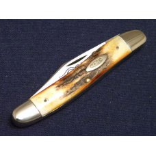 Case XX Stainless USA 3 Dot (1977) Stag 52087 SSP Blue Scroll Stockman Knife - Mint Case XX Stainless USA 3 Dot (1977) Stag 52087 SSP Blue Scroll Stockman Knife - Mint