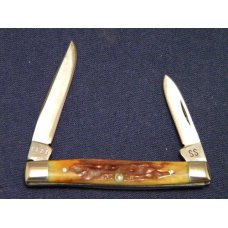 Case XX Stainless USA 4 Dot (1976) Stag 5233 SSP Razor Edge 2 Blade Pen Knife Case XX Stainless USA 4 Dot (1976) Stag 5233 SSP Razor Edge 2 Blade Pen Knife