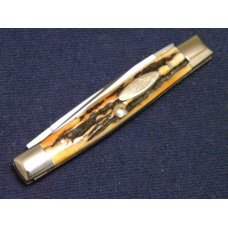 Case XX Stainless USA 4 Dot (1976) Stag 5233 SSP Razor Edge 2 Blade Pen Knife Case XX Stainless USA 4 Dot (1976) Stag 5233 SSP Razor Edge 2 Blade Pen Knife