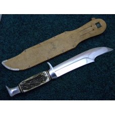 Edge Brand Solingen Germany #469 Stag Bowie Sheath Knife Edge Brand Solingen Germany #469 Stag Bowie Sheath Knife