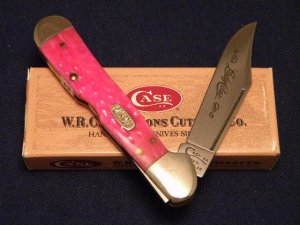 Case XX USA 1998 Pink Bubba Gum Jigged Bone 61549L SS Lady Case Copperlock Knife - SFO - NIB