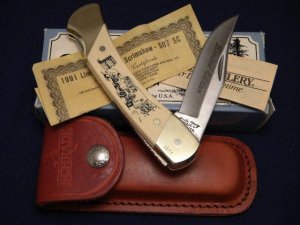 Schrade + Uncle Henry USA LB7 Limited Edition Scrimshaw Folding Lockback Knife - NIB