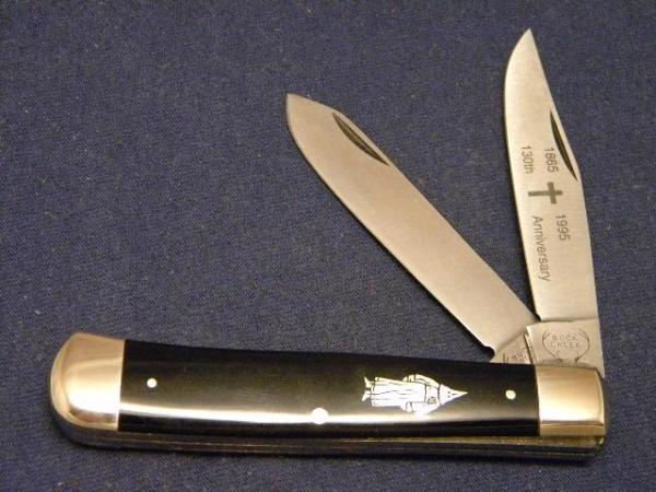 Buck Creek Solingen Germany Black KKK Trapper Knife c.1995 Buck Creek Solingen Germany Black KKK Trapper Knife c.1995