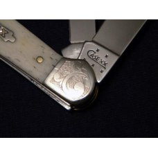 Case XX USA 2005 Etched Bone 6249 SS Copperhead Knife w/Scrolled Bolsters - NIB Case XX USA 2005 Etched Bone 6249 SS Copperhead Knife w/Scrolled Bolsters - NIB