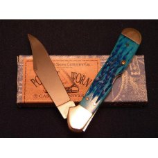 Case XX USA 2004 Pocket Worn Caribbean Blue Bone 61549L SS Copperlock Knife - NIB Case XX USA 2004 Pocket Worn Caribbean Blue Bone 61549L SS Copperlock Knife - NIB