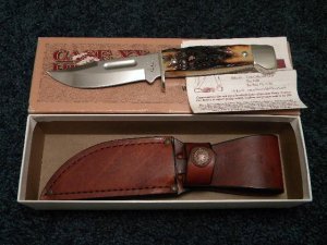 Case XX USA 2004 Stag 578-3 1/2 SS Skinner Sheath Knife - NIB